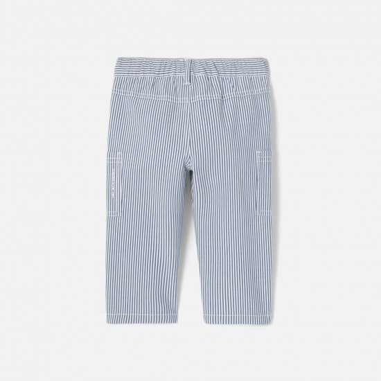 Baby boy pants in striped twill