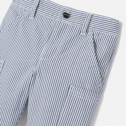 Baby boy pants in striped twill