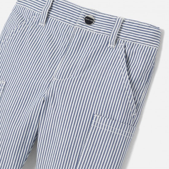 Baby boy pants in striped twill