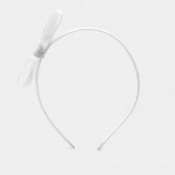 Girl headband with grosgrain bow