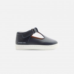 Baby boy smooth leather  t-strap shoes