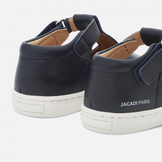 Baby boy smooth leather  t-strap shoes