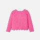 Baby girl cardigan in garter stitch