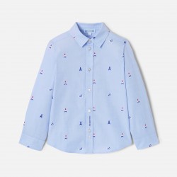 Boy shirt with Parisian motifs