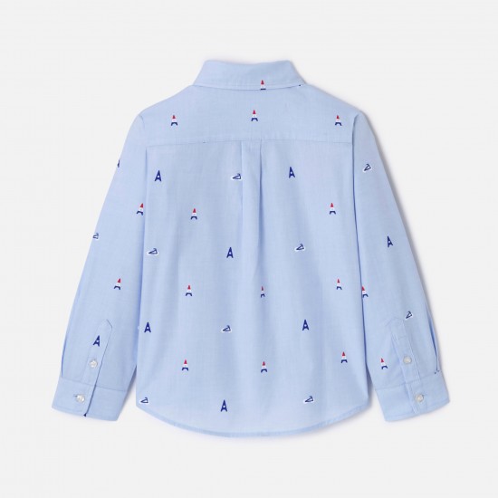 Boy shirt with Parisian motifs