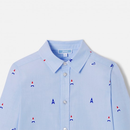 Boy shirt with Parisian motifs