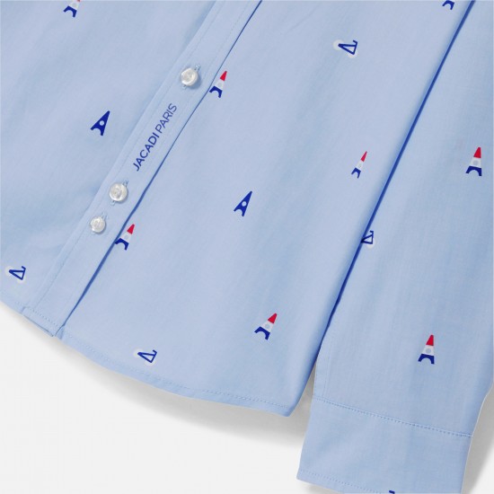 Boy shirt with Parisian motifs