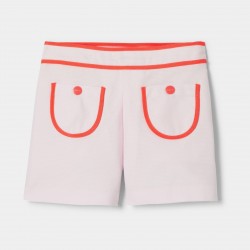 Girl culottes in honeycomb piqué
