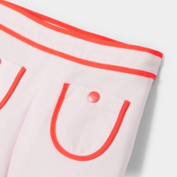 Girl culottes in honeycomb piqué