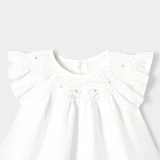 Baby girl linen ceremony dress