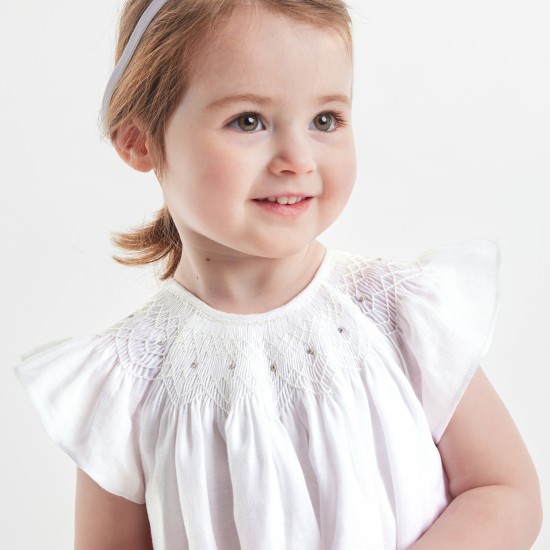 Baby girl linen ceremony dress