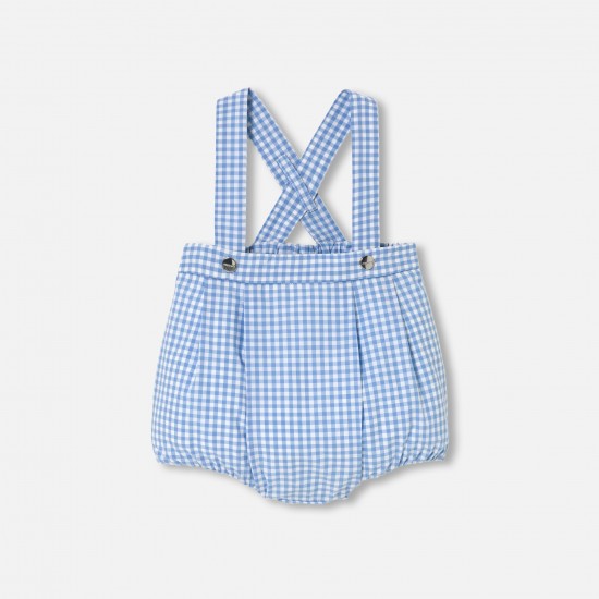 Baby boy bloomer in gingham