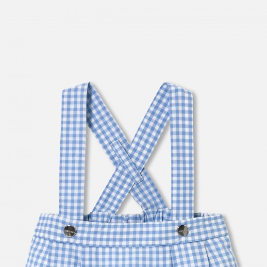 Baby boy bloomer in gingham