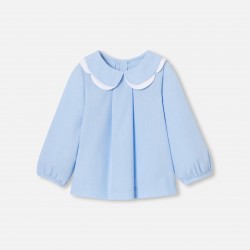 Baby girl blouse in cotton fil à fil
