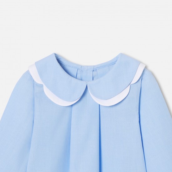 Baby girl blouse in cotton fil à fil