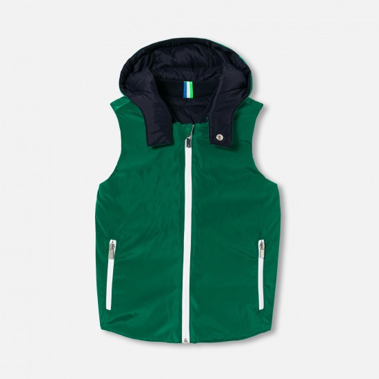 Boy reversible sleeveless padded jacket