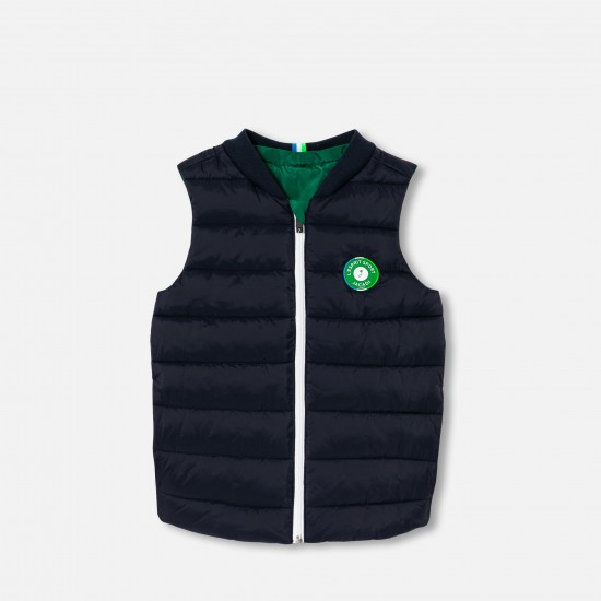 Boy reversible sleeveless padded jacket