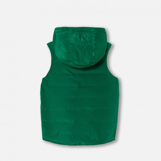 Boy reversible sleeveless padded jacket