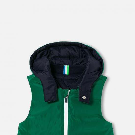 Boy reversible sleeveless padded jacket