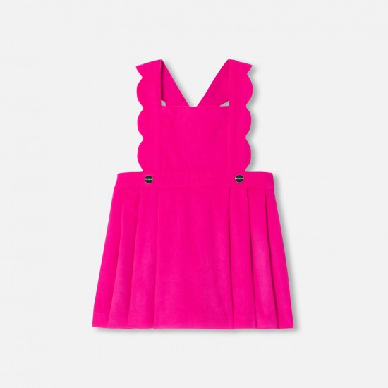 Baby girl velvet pinafore dress