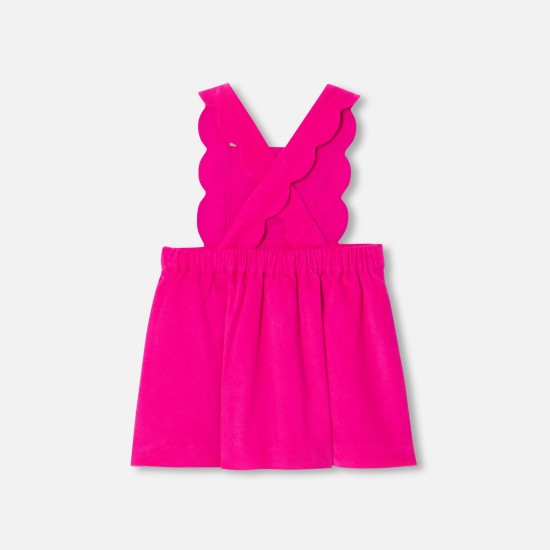 Baby girl velvet pinafore dress