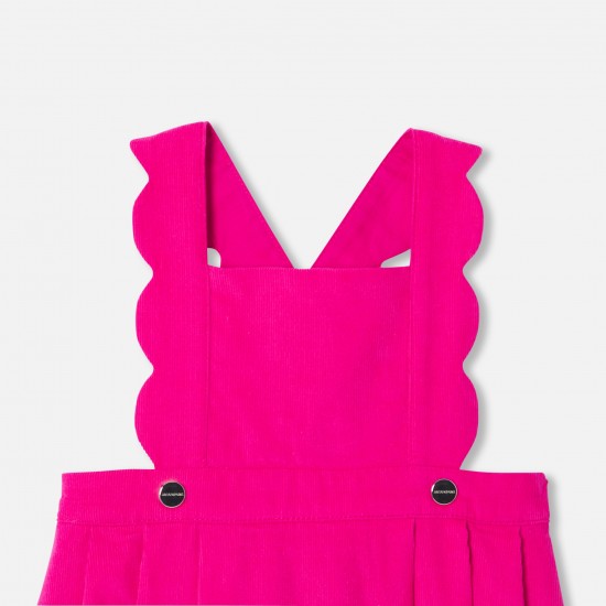 Baby girl velvet pinafore dress