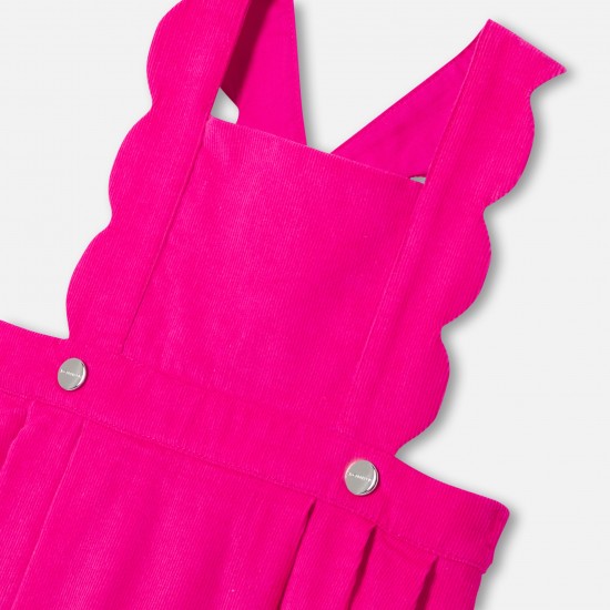 Baby girl velvet pinafore dress