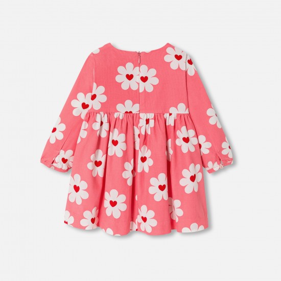 Baby girl dress in milleraies velvet