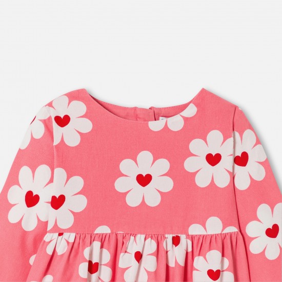 Baby girl dress in milleraies velvet