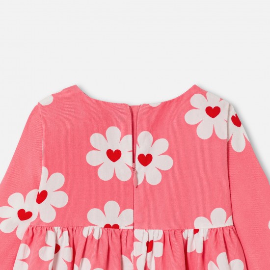 Baby girl dress in milleraies velvet