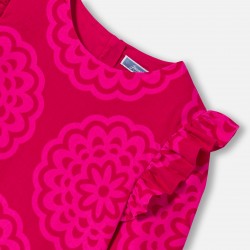 Girl dress with rosette print