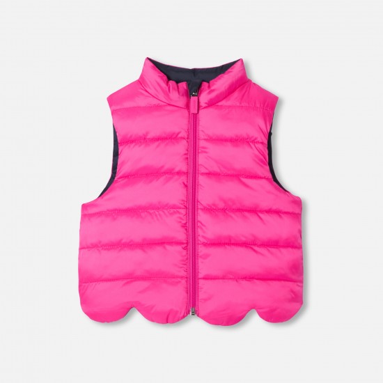 Baby girl  reversible sleeveless padded jacket