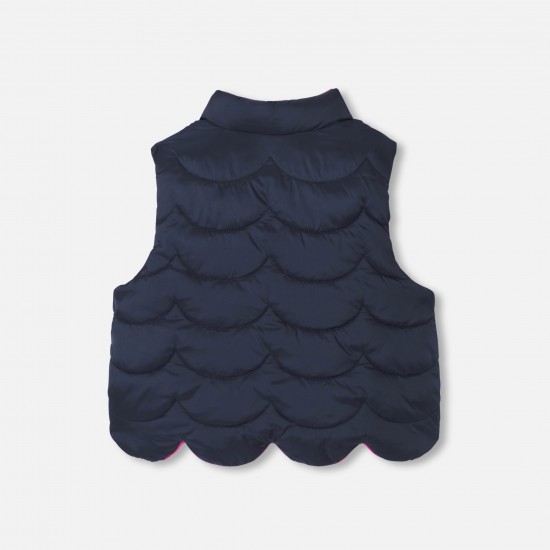 Baby girl  reversible sleeveless padded jacket