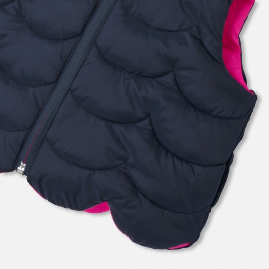 Baby girl  reversible sleeveless padded jacket