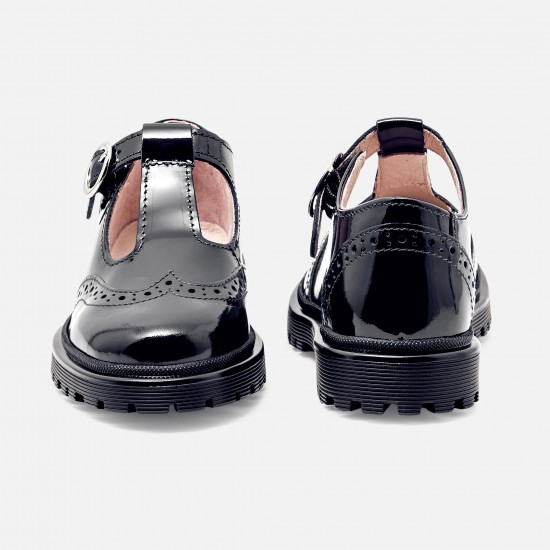 Girl patent leather t-strap shoes