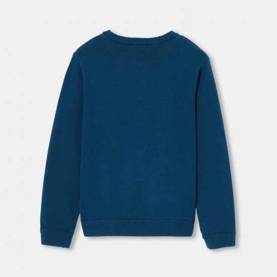 Boy sweater in cotton and wool