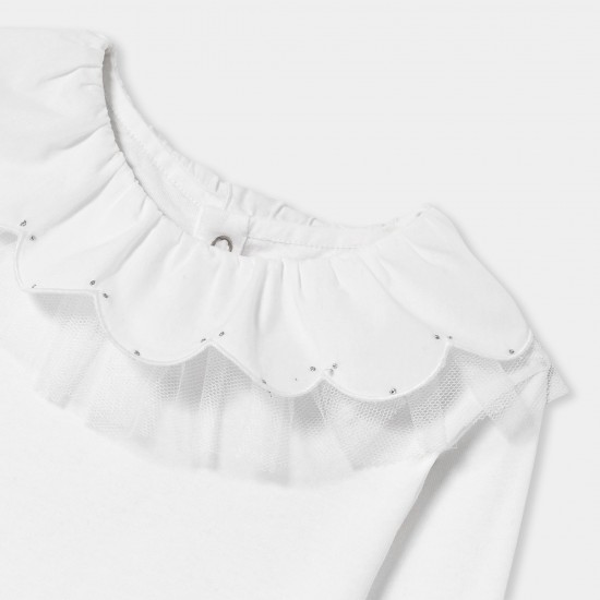 Girl T-shirt with a collar