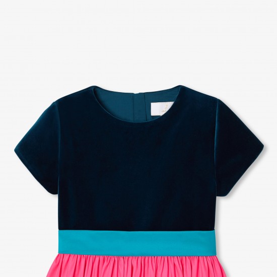 Girl color block dress