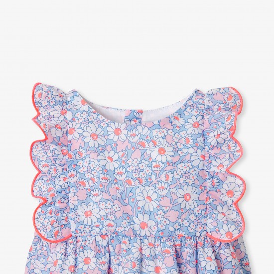 Baby girl romper in Liberty fabric