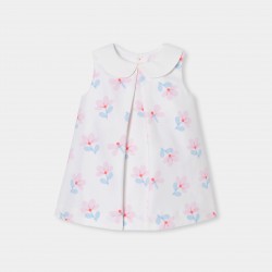 Baby girl cotton piqué pinafore dress