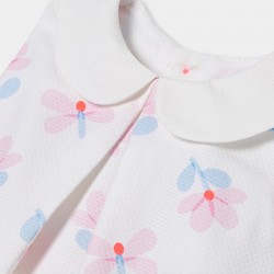 Baby girl cotton piqué pinafore dress