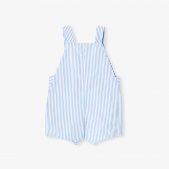 Baby boy short overalls in poplin