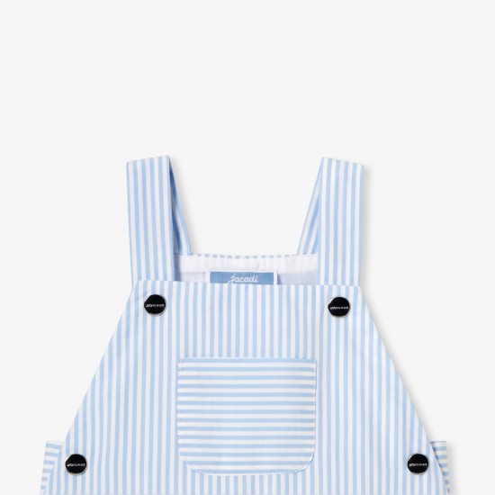 Baby boy short overalls in poplin