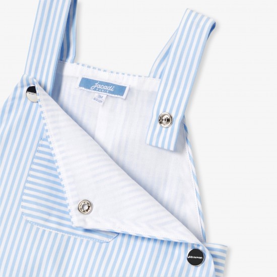Baby boy short overalls in poplin