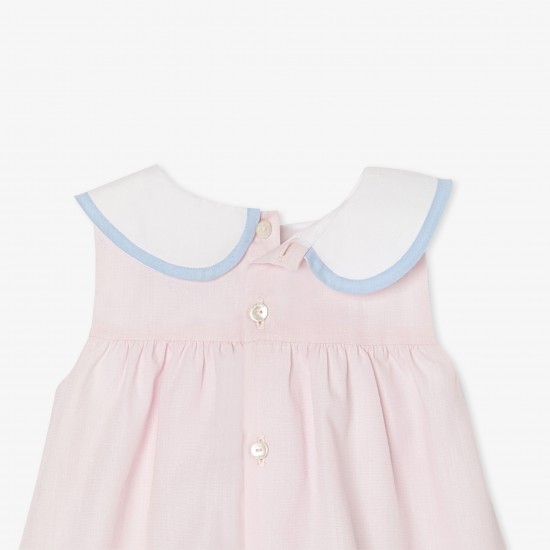 Baby girl dress in fil à fil