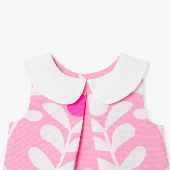 Baby girl dress with plant motif
