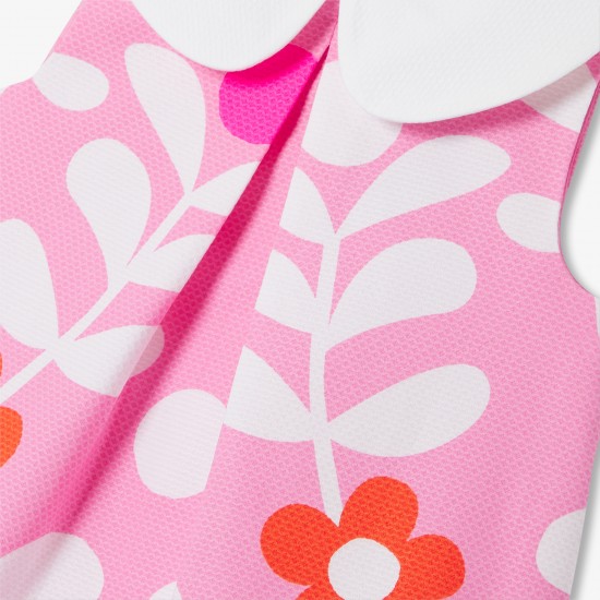 Baby girl dress with plant motif