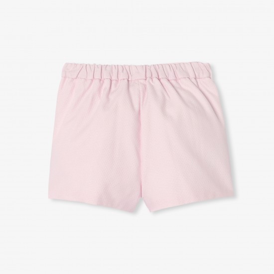 Baby girl shorts in honeycomb piqué