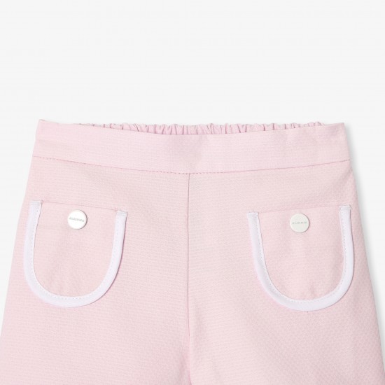 Baby girl shorts in honeycomb piqué