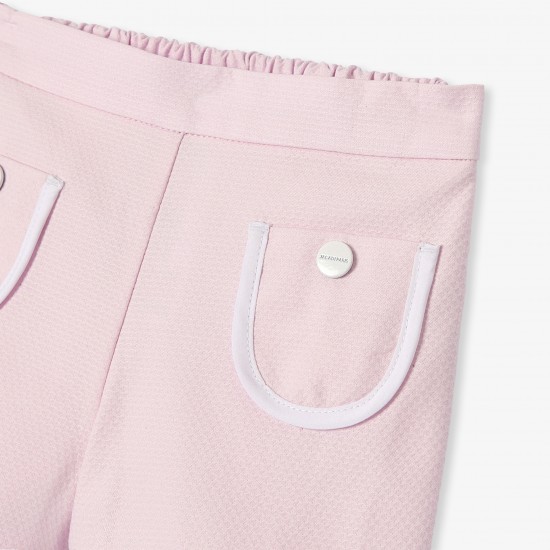 Baby girl shorts in honeycomb piqué